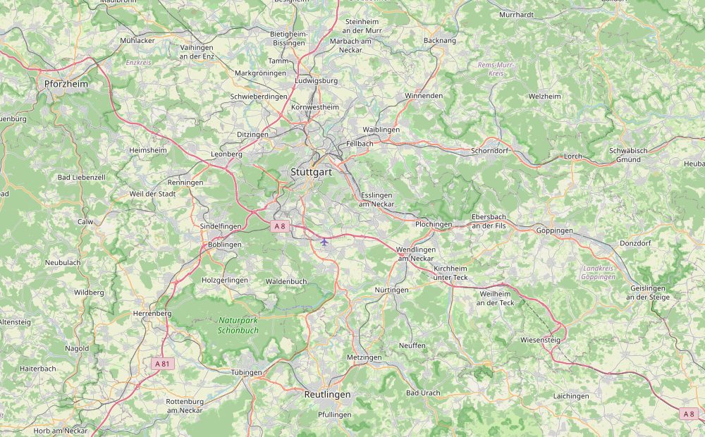 Karte: Ostfildern und Umgebung